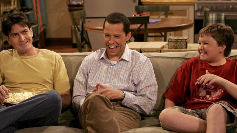 Charlie Sheen, Jon Cryer, and Angus T. Jones on Two and a Half Men