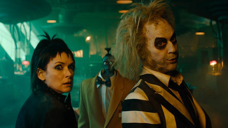 Beetlejuice and Lydia in Beetlejuice 2