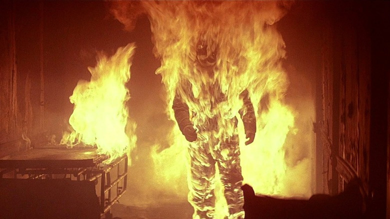 Michael Myers on fire Halloween II