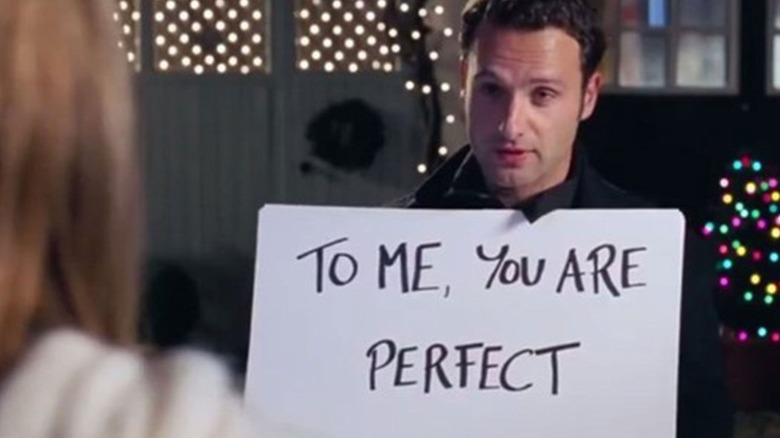 Andrew Lincoln with his cue cards