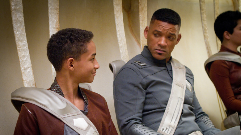 Will Smith and Jaden Smith preparing for an intergalactic voyage