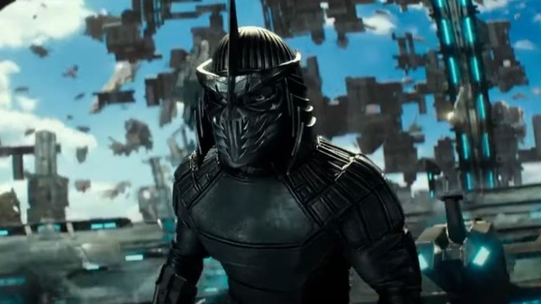 Brian Tee's Shredder wearing his mask and costume in Teenage Mutant Ninja Turtles: Out of the Shadows