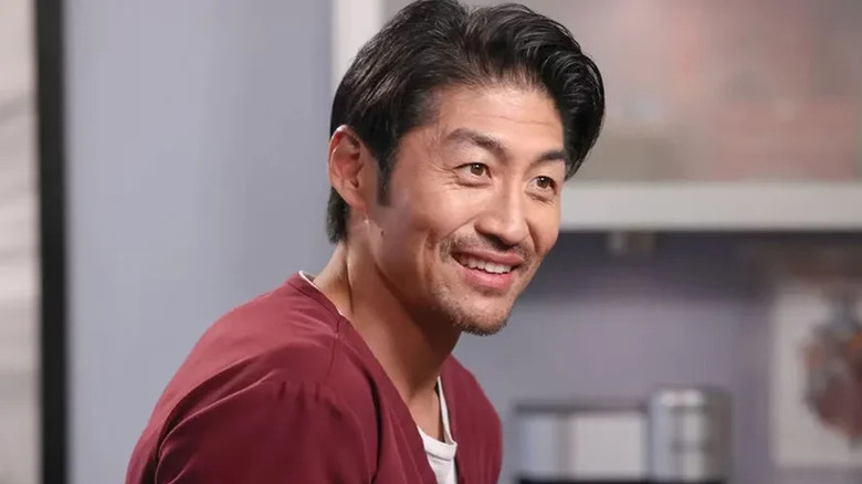 Brian Tee's Dr. Ethan Choi smiling on Chicago Med