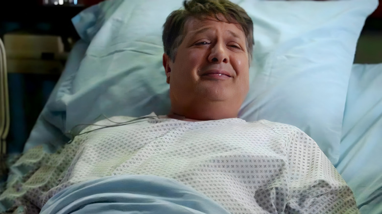 George Cooper Sr. lying in a hospital bed on Young Sheldon