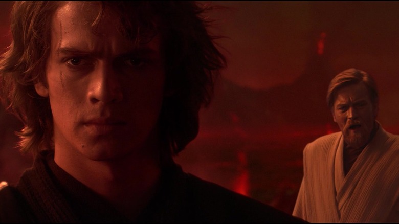 Obi-Wan speaks to an enraged Anakin in Star Wars: Episode III -- Revenge of the Sith