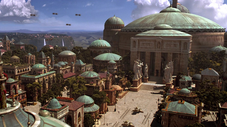 Una ciudad en el planeta Naboo en Star Wars: Episodio I - La amenaza fantasma