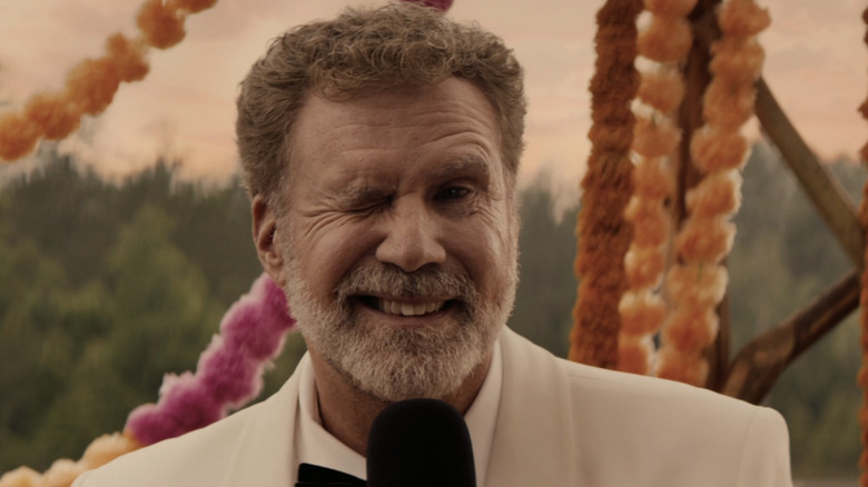 Will Ferrell's Jim winks in You're Cordially Invited