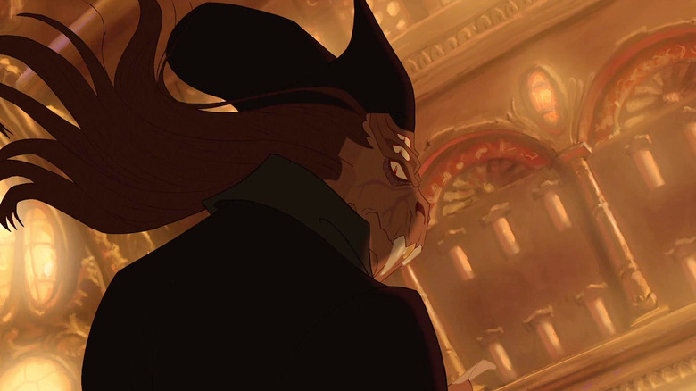 Captain Flint glares over his right shoulder in Treasure Planet