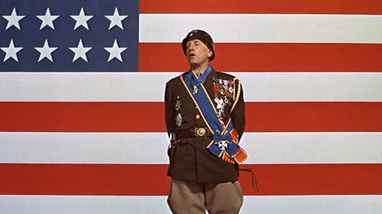 George C. Scott as Patton Opening Speech in front of American Flag