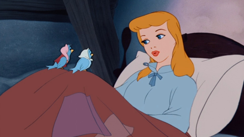 Cinderella and two bluebirds from Cinderella