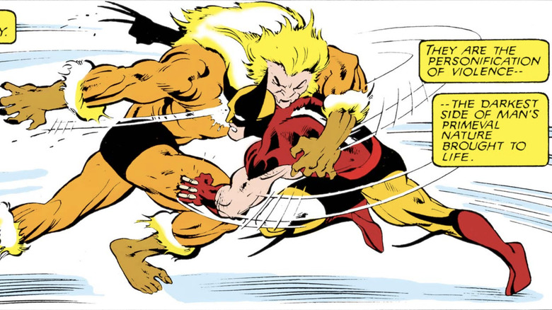 Sabretooth vs Wolverine Uncanny X-Men #213