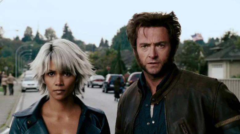 Halle Berry and Hugh Jackman as Storm and Wolverine in X-Men