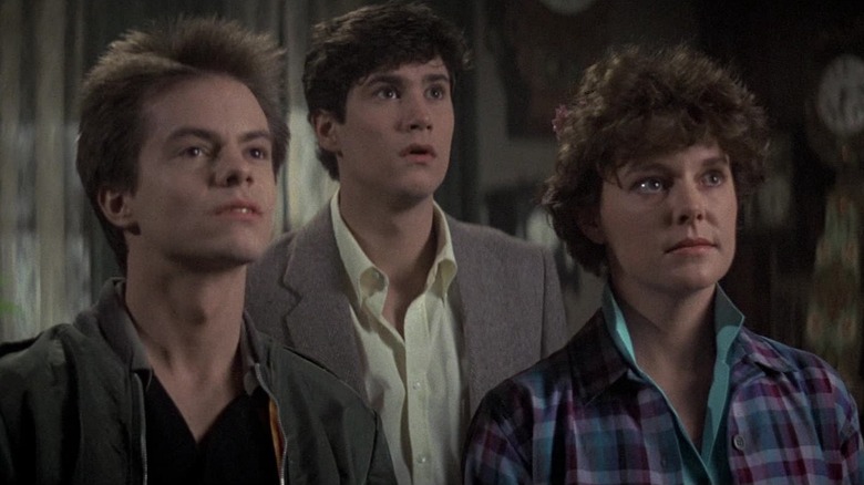 The characters of Evil Ed, Charley Brewster, and Amy Peters in Fright Night