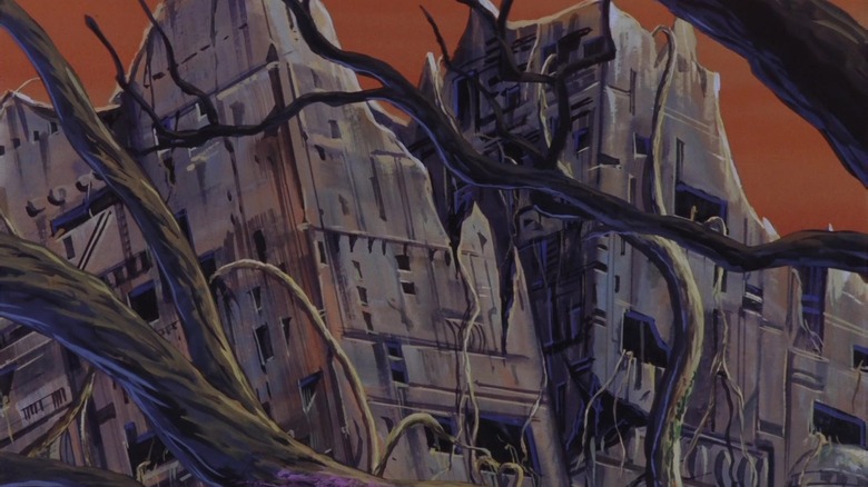 vampire hunter d crumbling city background