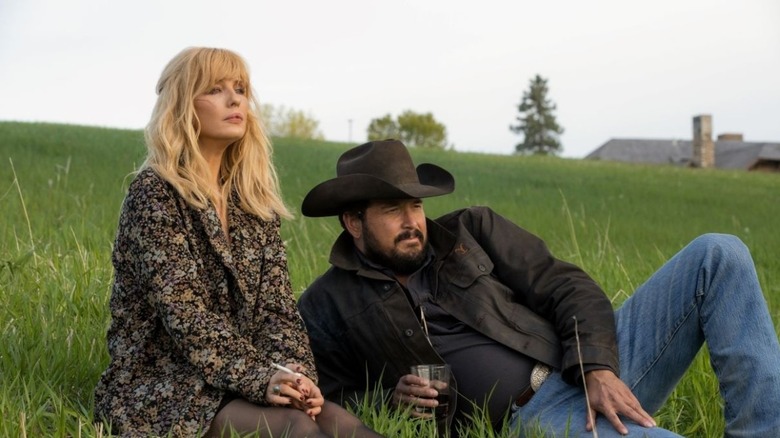 Cole Hauser and Kelly Reilly in Yellowstone