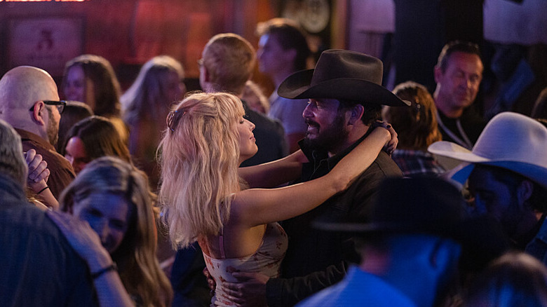 Beth Dutton and Rip Wheeler dancing on Yellowstone