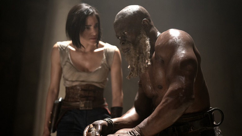 Sofia Boutella and Djimon Hounsou in Rebel Moon