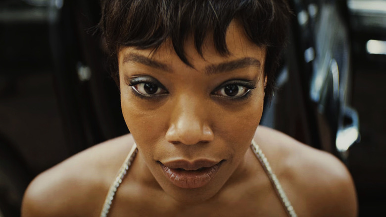 Naomi Ackie's Frida looks horny in close-up flashing twice