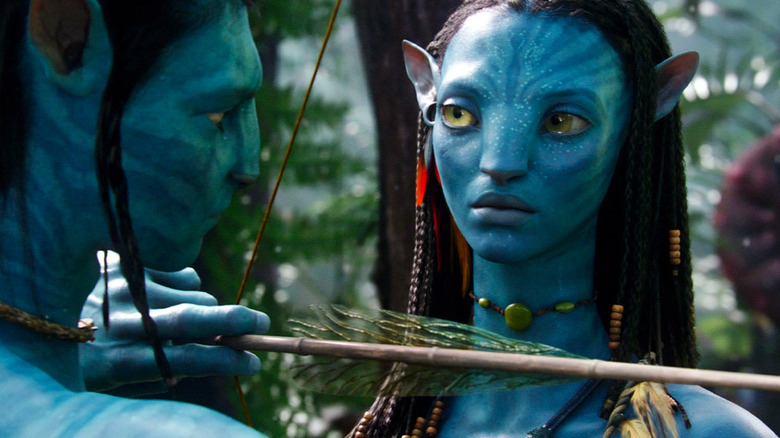 Zoe Saldaña as Neytiri in Avatar