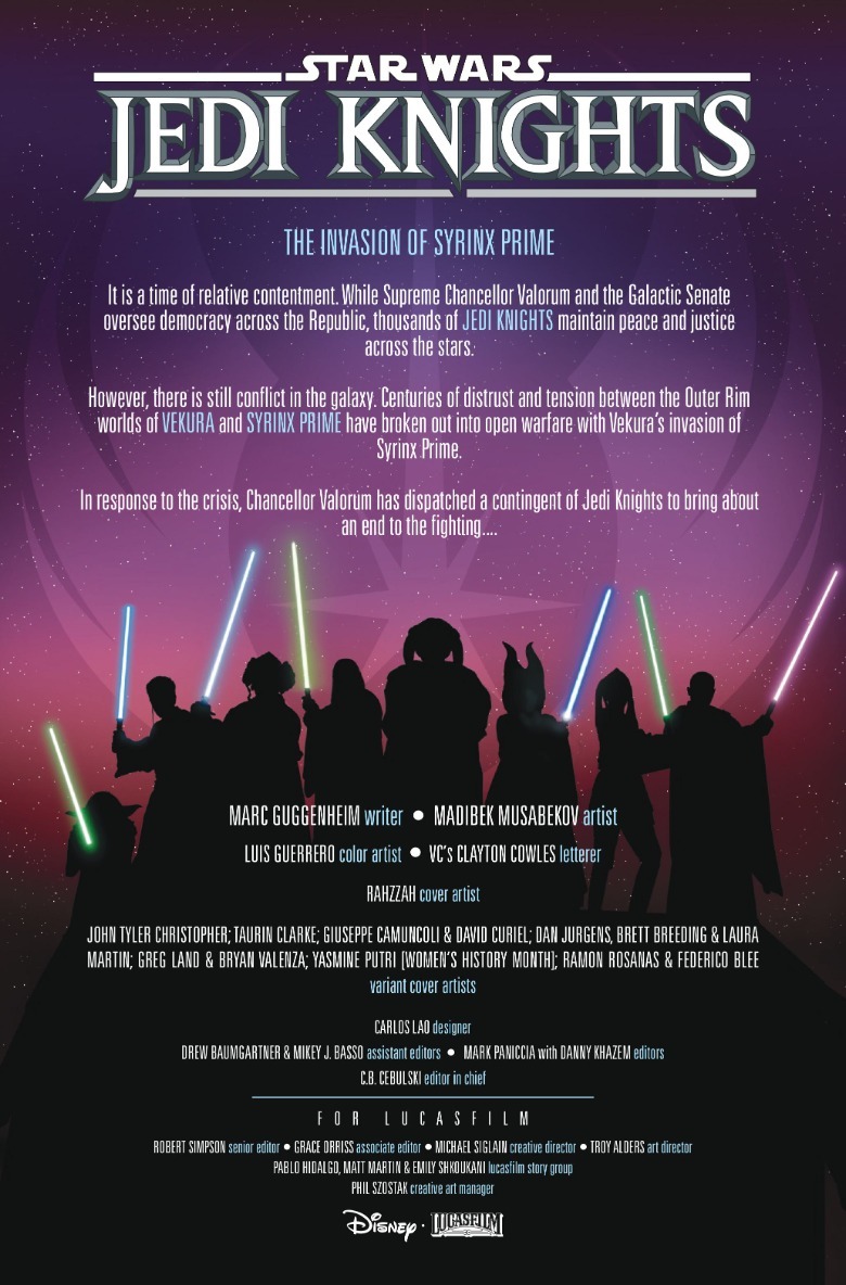 Star Wars Jedi Knights #1 Halaman Judul Pembukaan