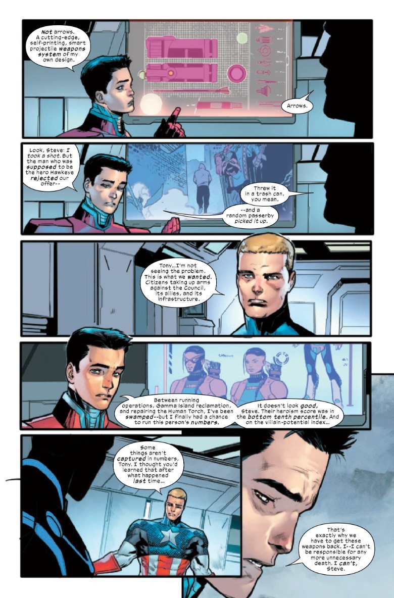 Ultimates #5 Hawkeye Capitão América Tony Stark