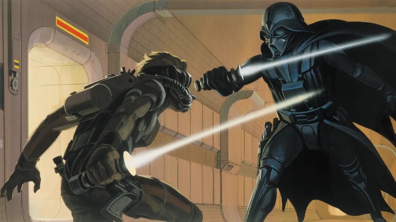 Arte conceitual de Star Wars Darth Vader por Ralph McQuarrie