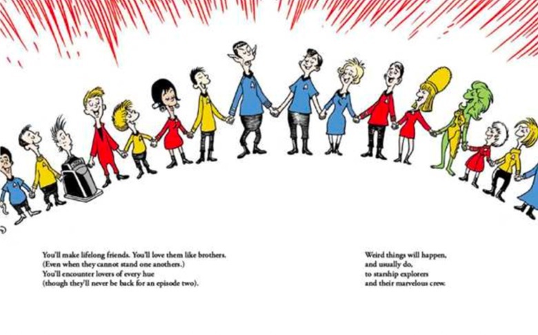 Oh, os lugares que você vai ousadamente no Dr. Seuss Style Spock