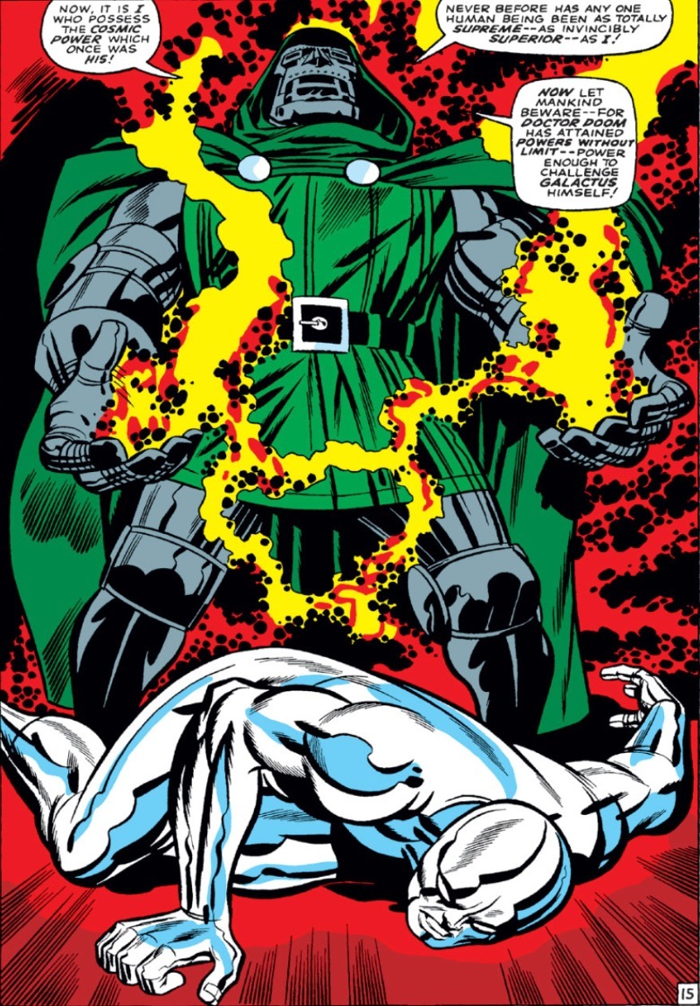 Doctor Doom steals the Silver Surfer's powers