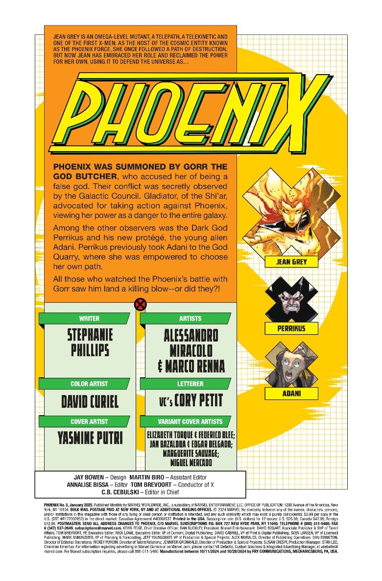 Página de resumen de Phoenix n.° 5.