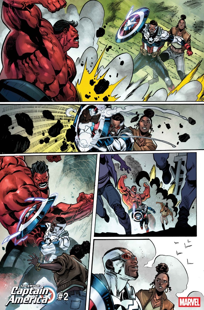 Capitán América contra Red Hulk Marvel Comics