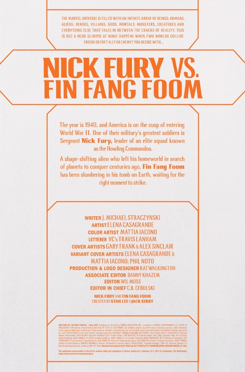 Nick Fury Vs Fin Fang Foom Intro Page