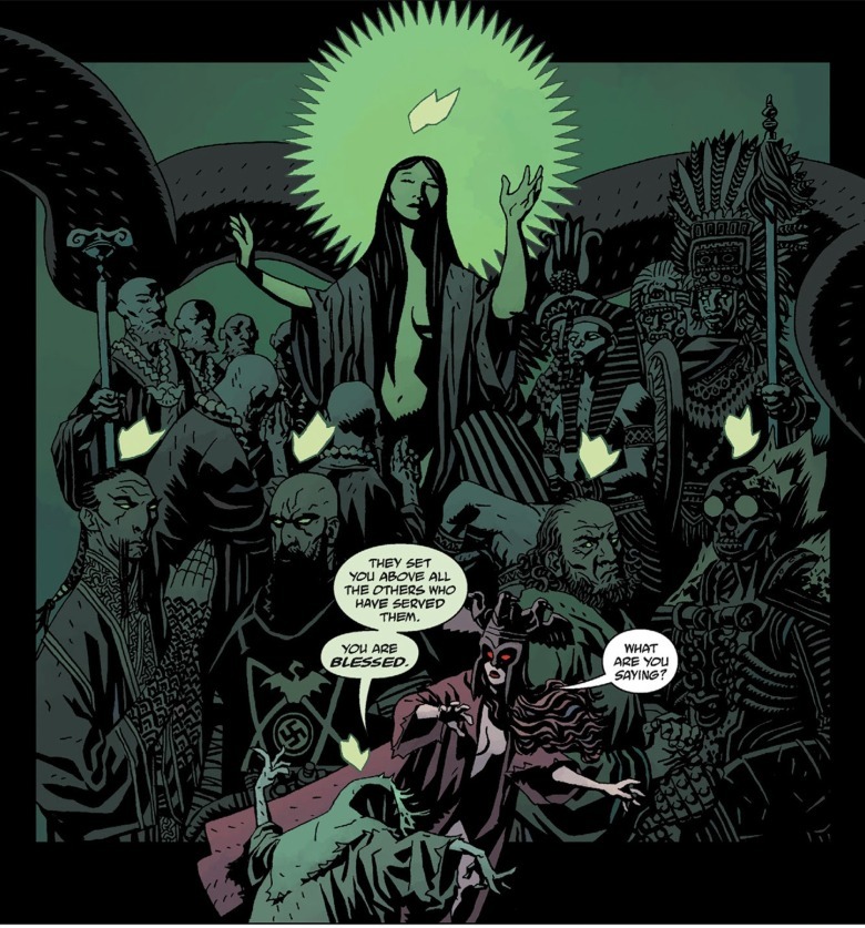 Hellboy Nimue e outros arautos de Ogdru Jahad, incluindo Rasputin e a Chama Negra