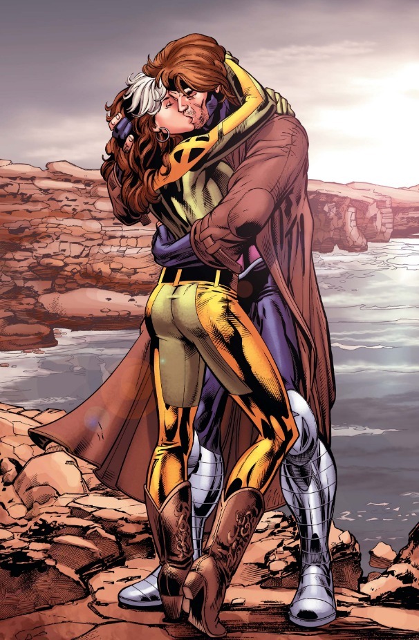 Rogue Gambit beijando X-Men 224 Marvel Comics