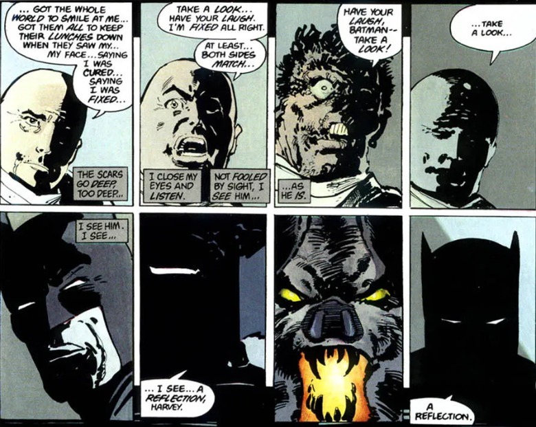 Frank Miller The Dark Knight Returns Batman Two-Face I see a reflection Harvey