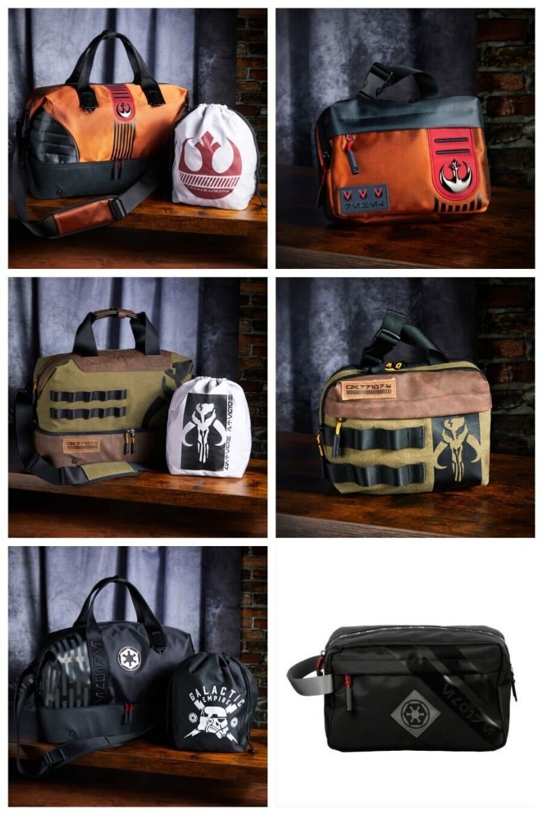 Heróis e vilões Star Wars Weekender e bolsas de higiene