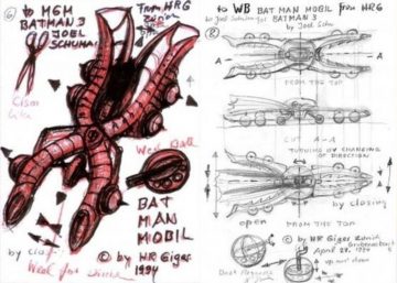 Giger Batmobile concept art 1