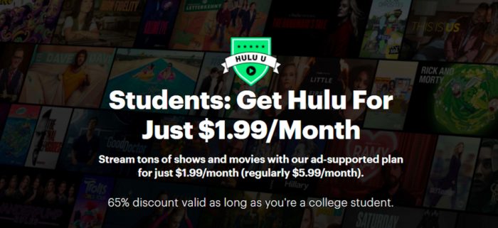 Hulu College Student Plan