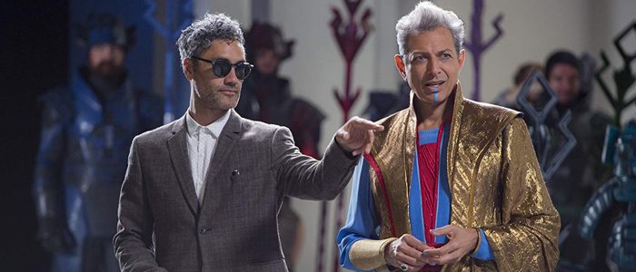 Taika Waititi Jeff Goldblum on set