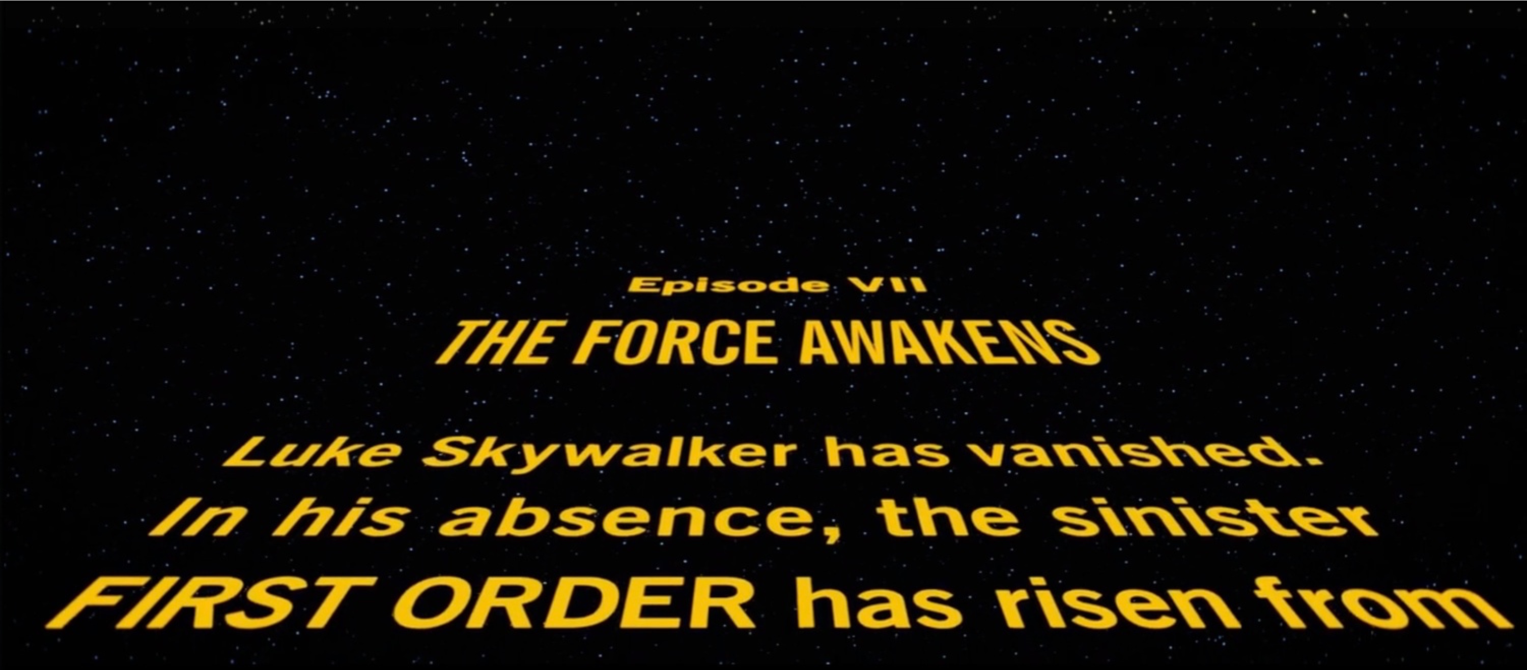 Star Wars The Force Awakens Opening Crawl Typography Is Wrong