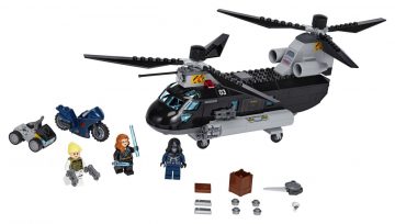 Black Widow LEGO Helicopter Chase