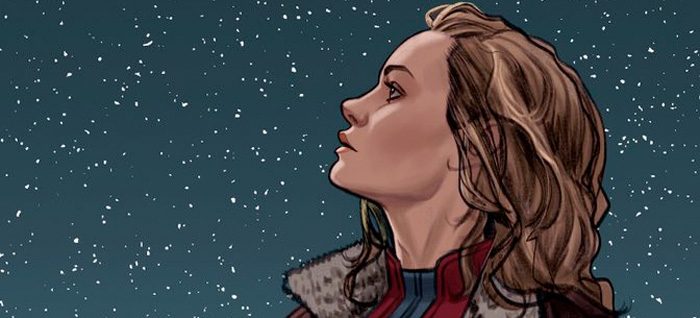 Captain Marvel Comic Cover - Brie Larson