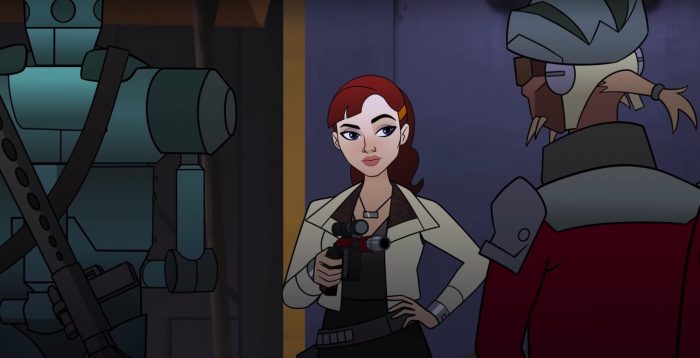 Forces of Destiny Qira Short Features Solo Character Facing a Bounty Hunter