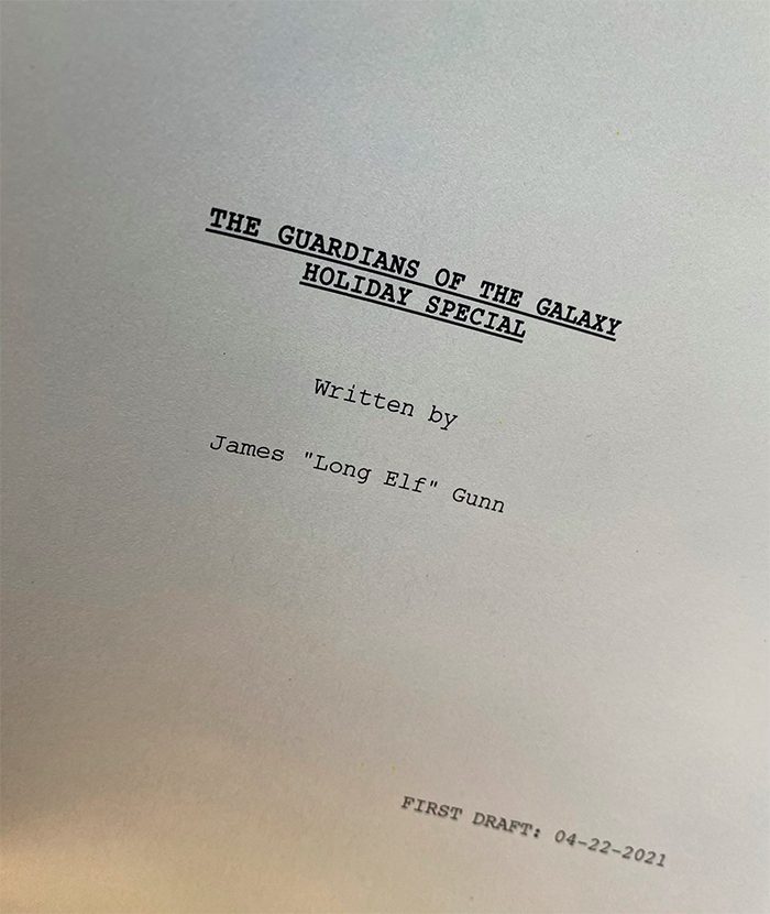 Guardians of the Galaxy Holiday Special First Draft