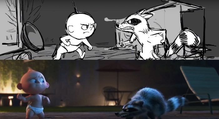 Incredibles 2 Storyboard Comparison