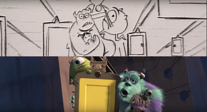 Monsters Inc Storyboard Comparison