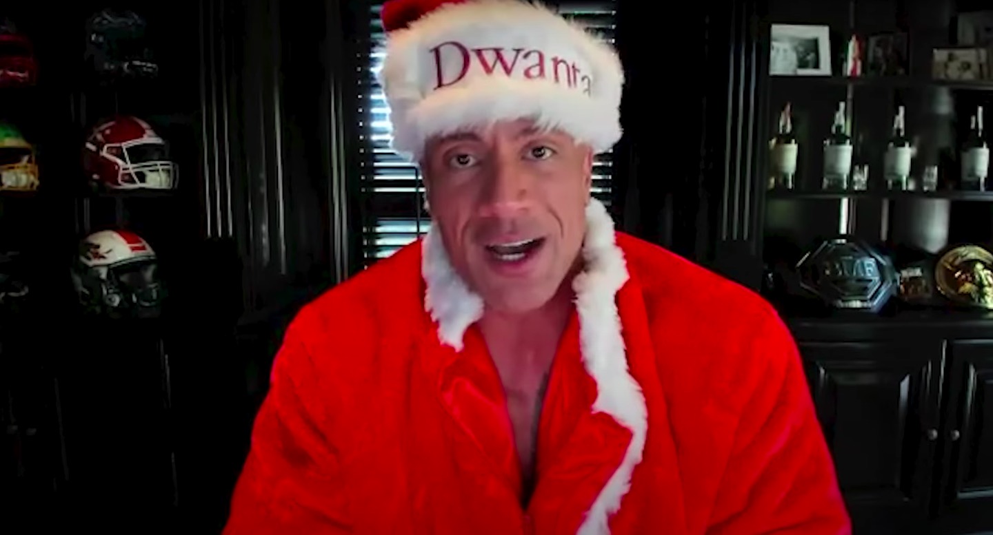 dwayne-johnson-has-some-good-news-and-a-punny-holiday-hat-with-john