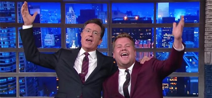 Stephen Colbert and James Corden Return to Studio